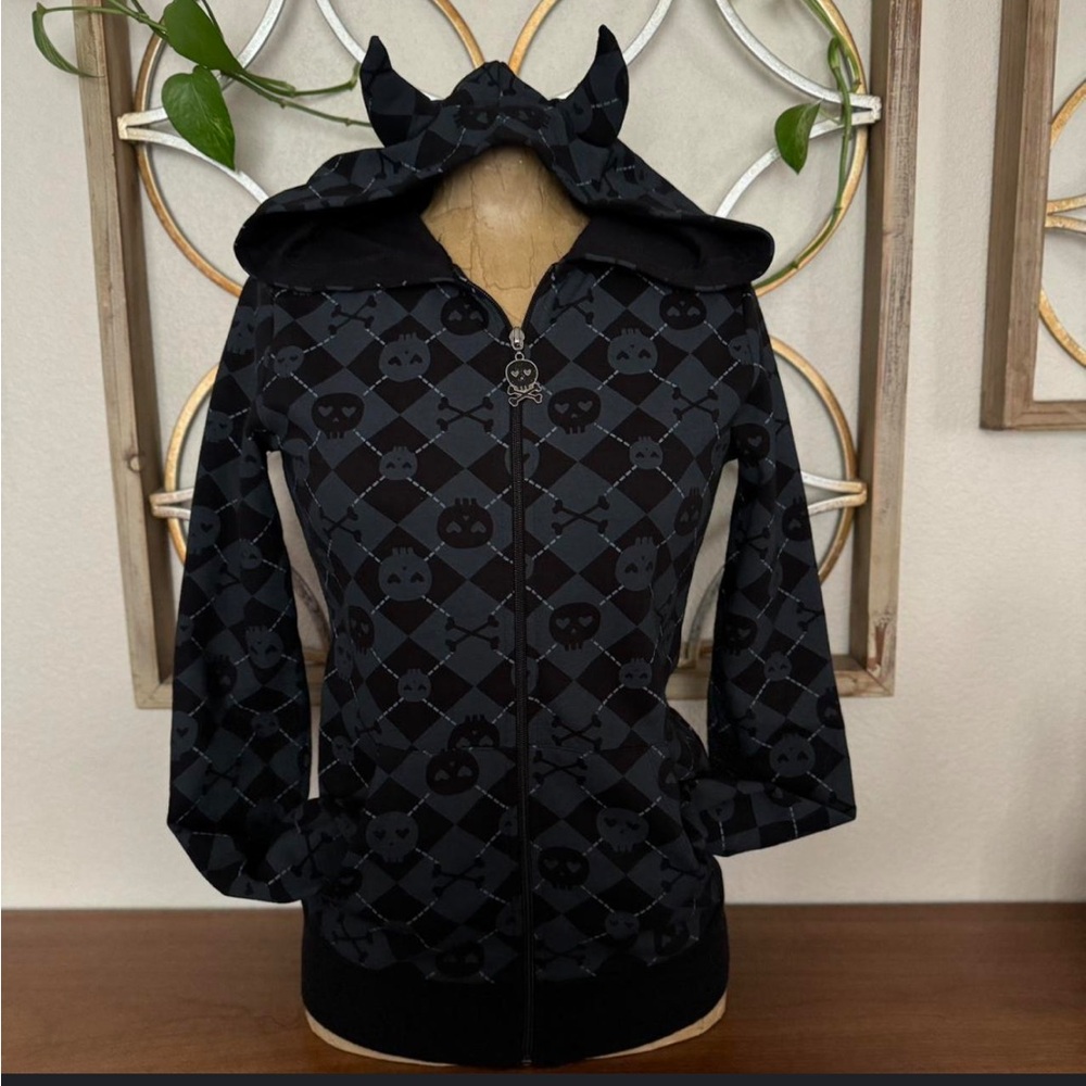 Abbey Dawn Black Horned Jacket Cozy Fleece